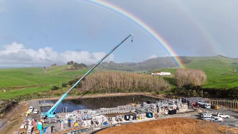 wastewater rainbow a rainbow over the waste water treatment plant in raglan