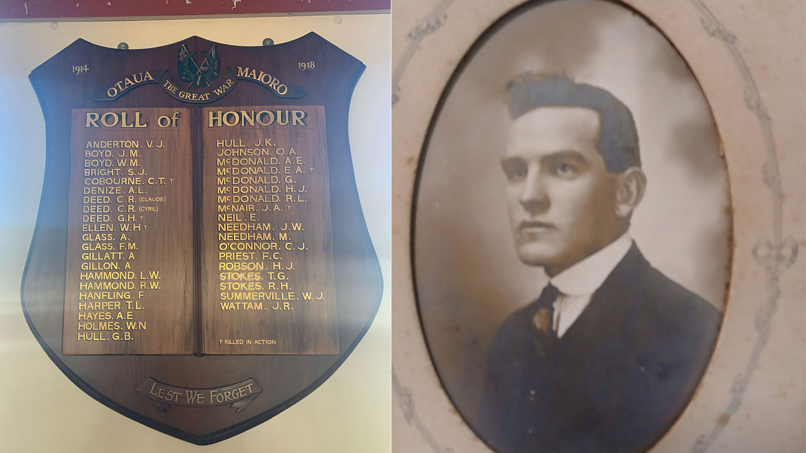 Photo of WW1 gunner James Archibald McNair