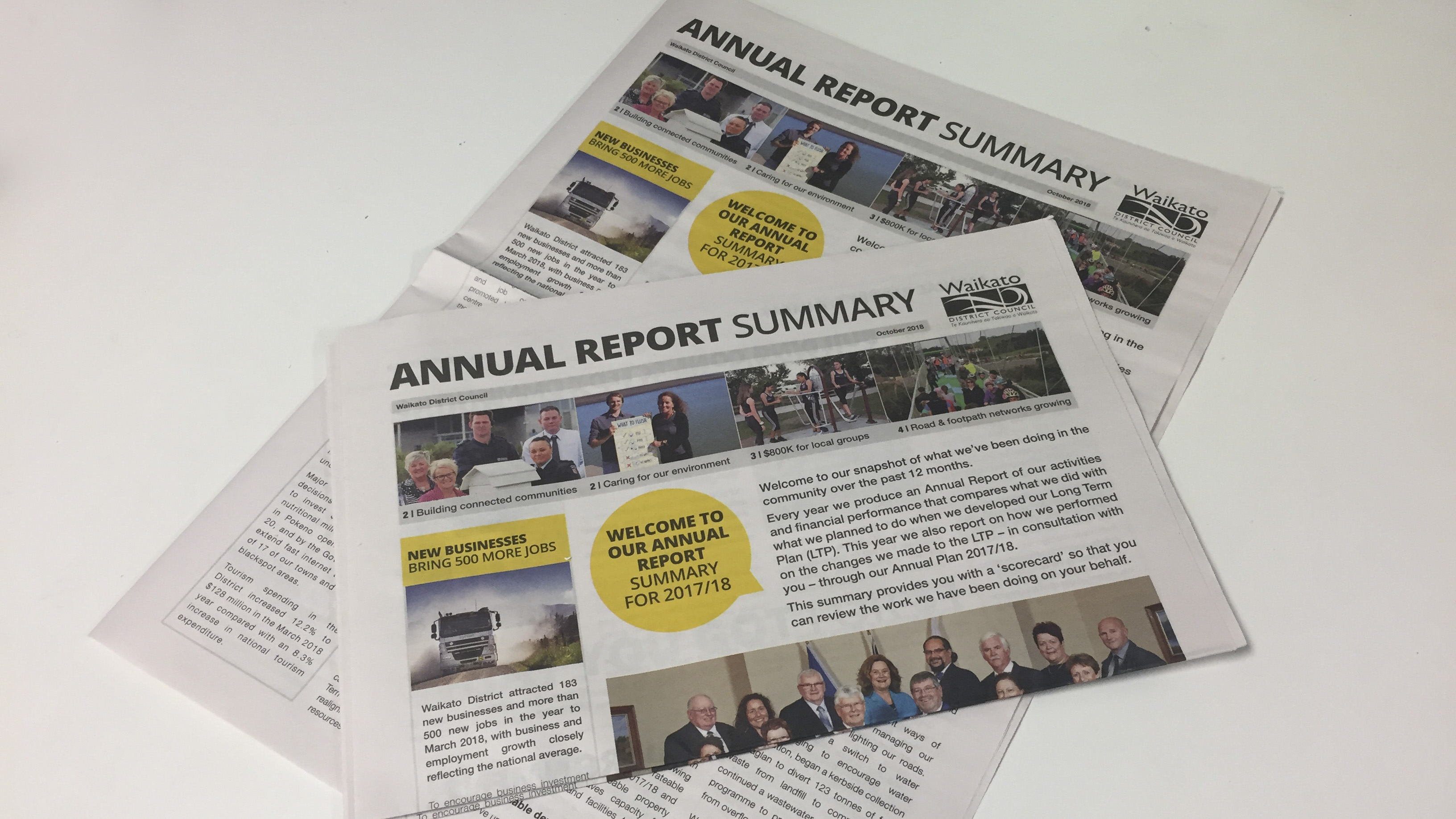 Waikato District Council Annual Report Summary 2017-18