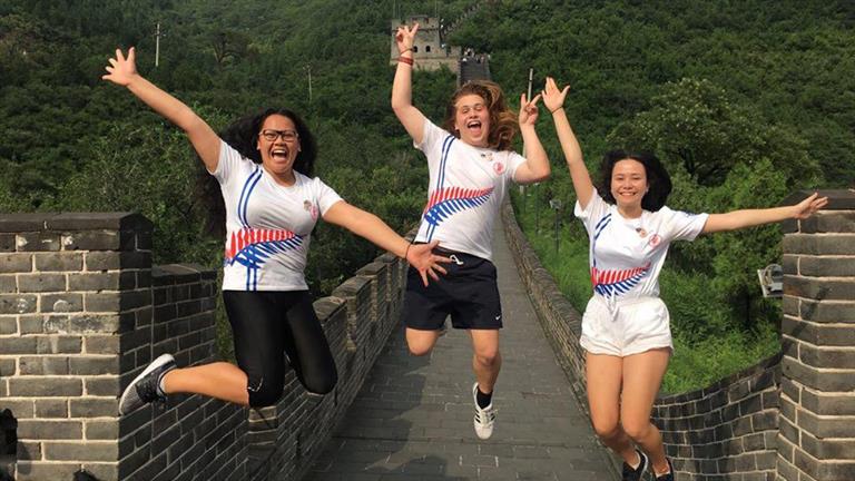 China - The Great Wall - Marina Wihongi, Caleb Monk and Tuene Henderson