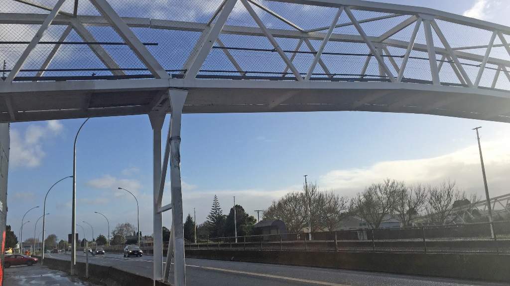Huntly footbridge Damaged Huntly footbridge