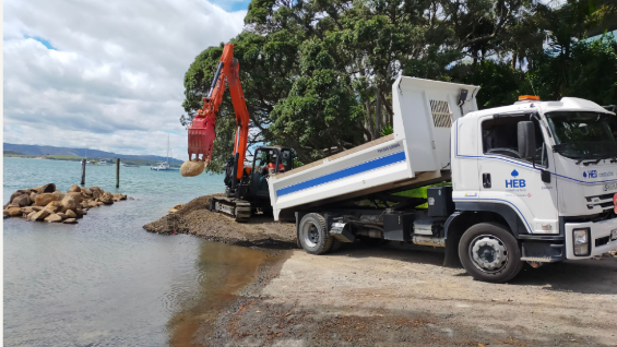 Raglan wharf construction