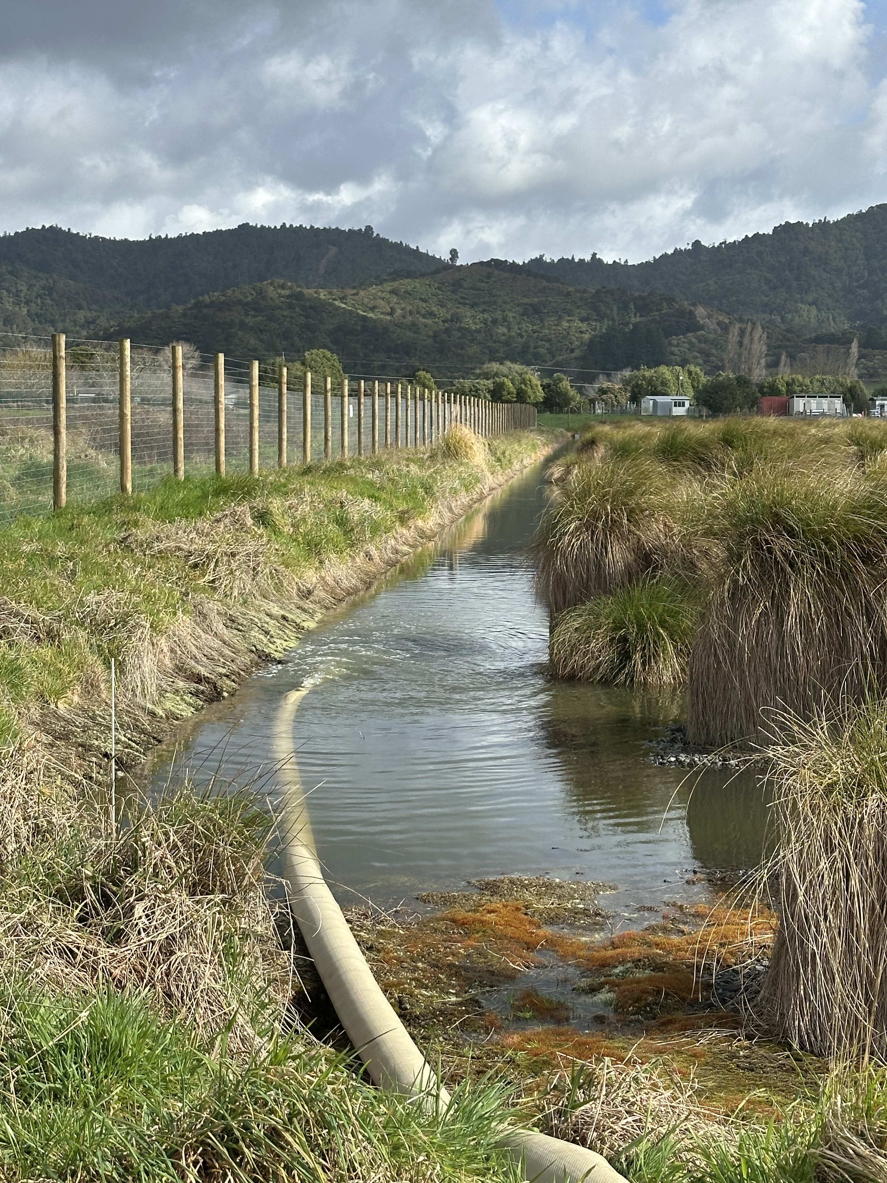 Water being pumped out to stop overflow