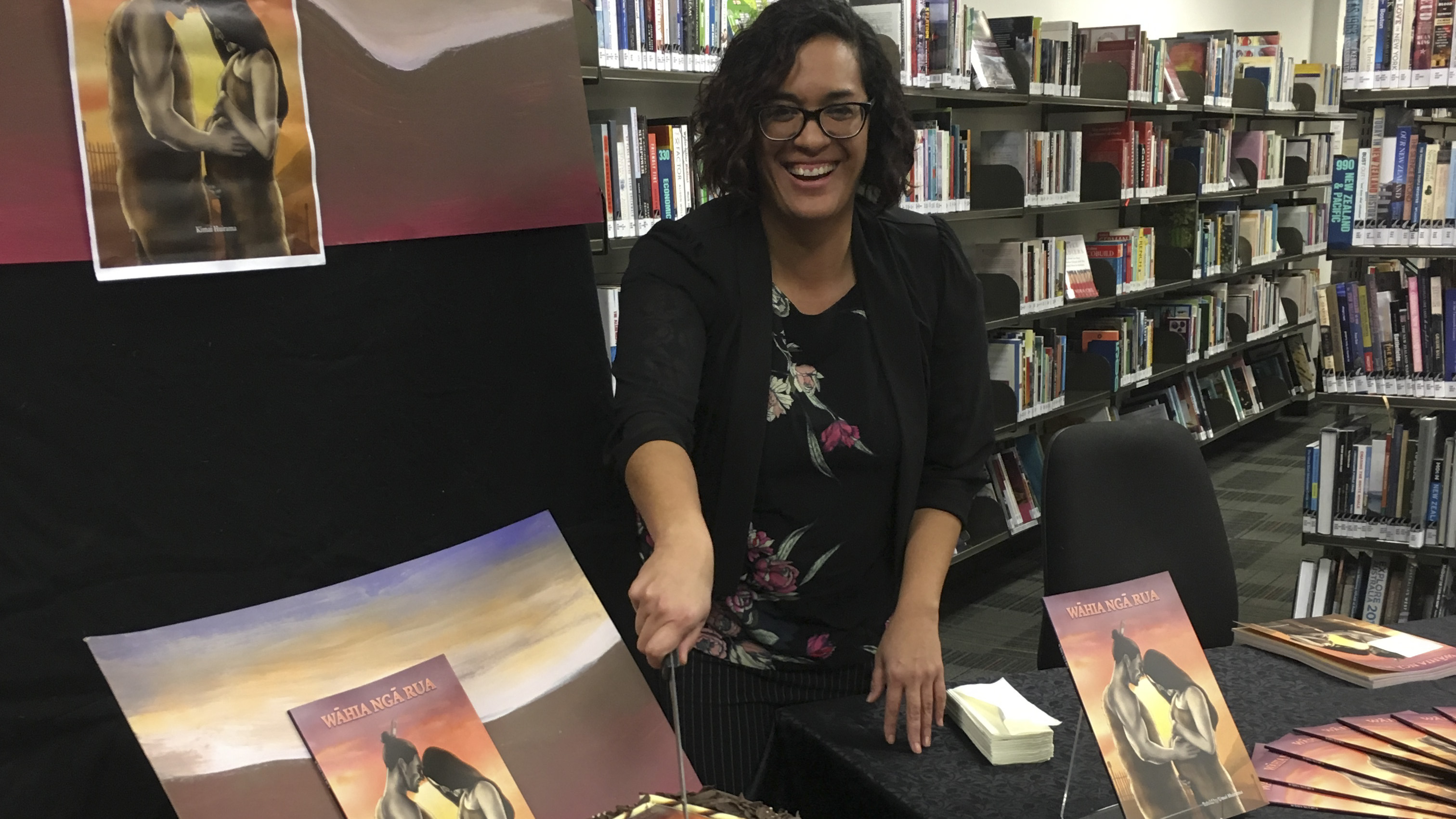 Kimai Huirama, author of Wahia Nga Rua at the book launch in June.