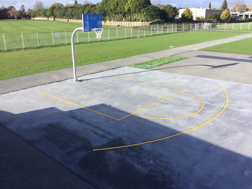 Tamahere Playground basketball half court