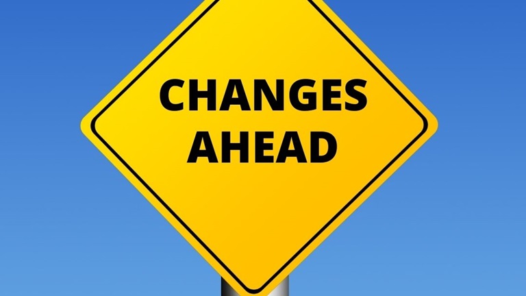 Changes ahead sign post