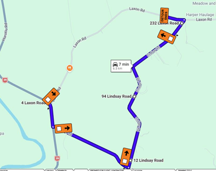 Detour map