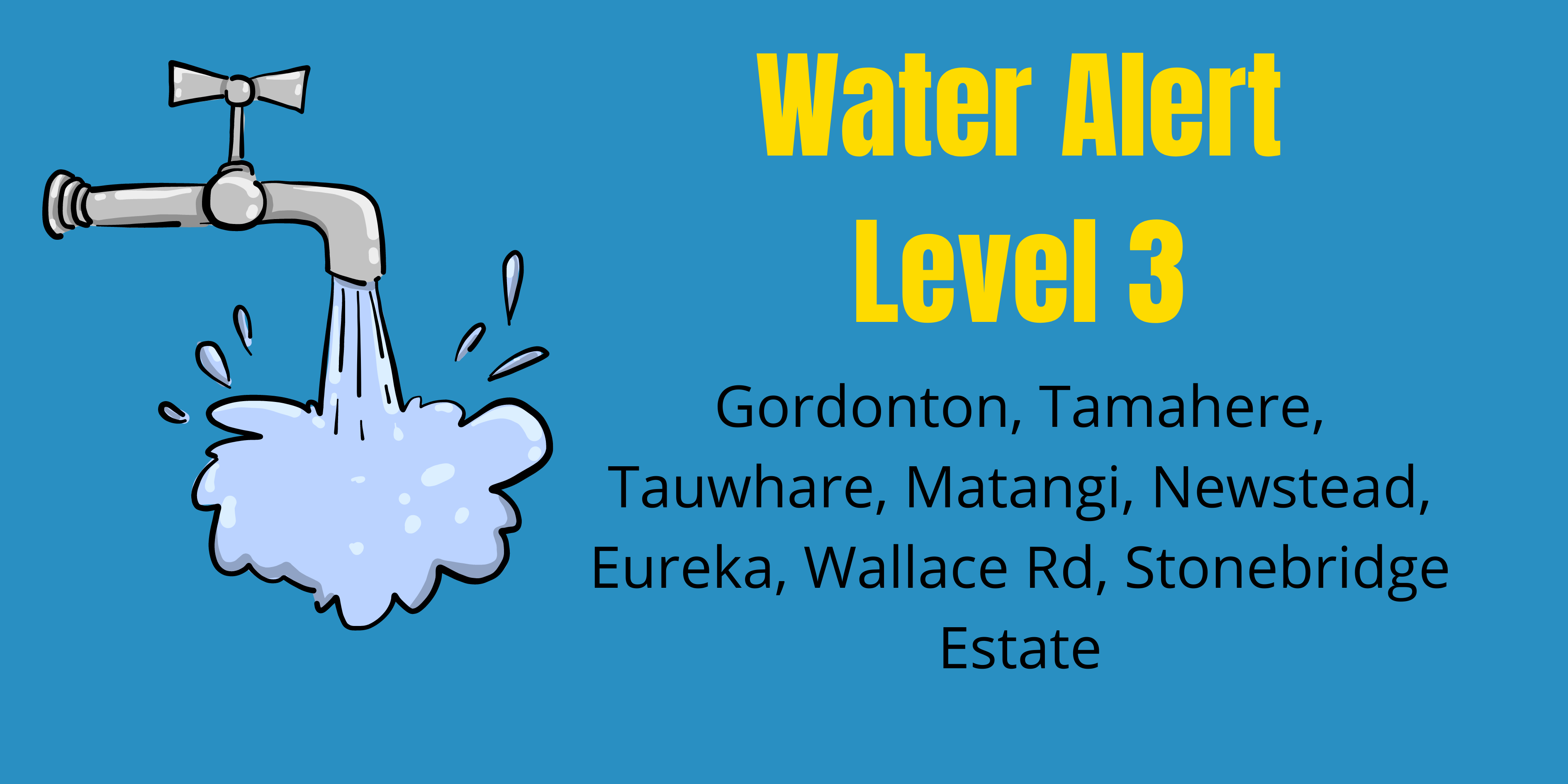 Water alert level 3 across WDC area