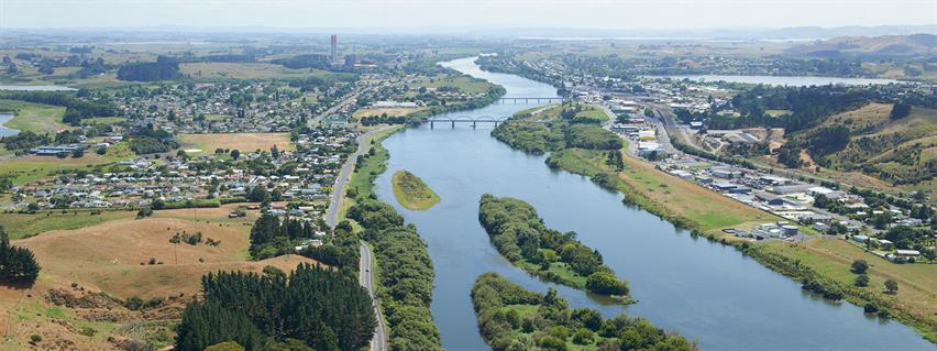 The view of Huntly from above