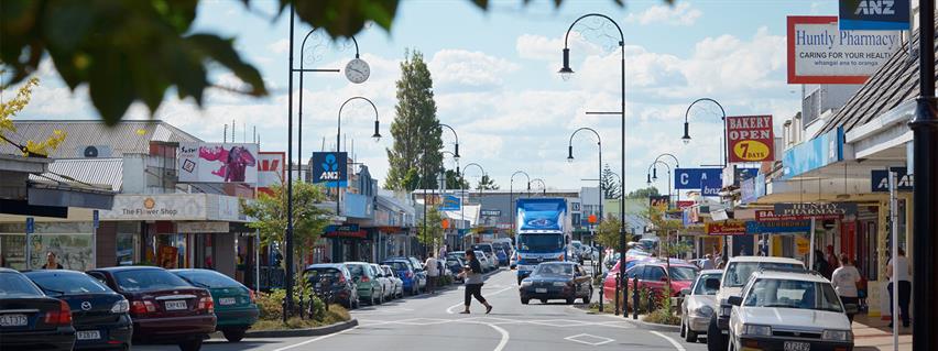 The view down the main street of Huntly