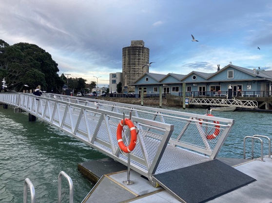 The new pontoon at the Whaaingaroa wharf