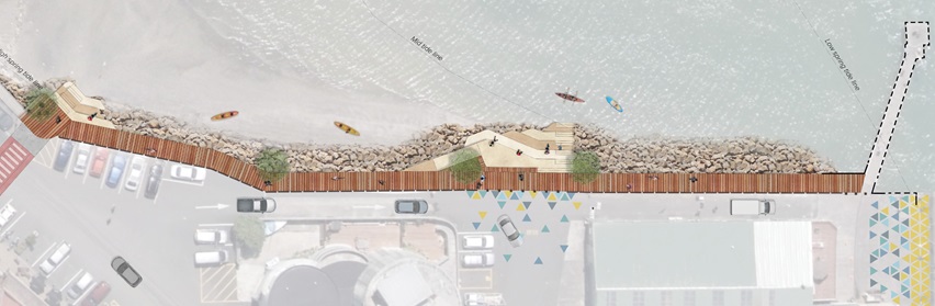 Whāingaroa Wharf Walkways project - Concept option 1