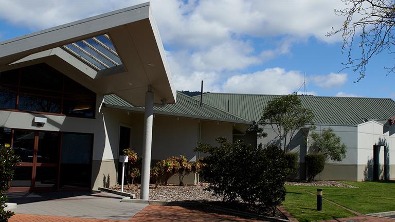 Waikato-District-Council-building The outside of the Waikato District Council Ngaruawahia office