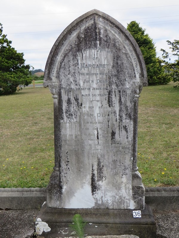 In loving memory of Margaret The beloved wife of Jean Dean asleep in Jesus on 20 Mar 1892.  Aged 51 years   Also her husband John Dean who entered into Rest on December 8 1912 Aged 81 years.Thy sun shall  no more go down, Neither shall thy moon withdraw itself, For the Lord shall be thine everlasting light and the days of thy mourning shall be ended  Isaiah 60.20 ? In loving memory of Margaret The beloved wife of Jean Dean asleep in Jesus on 20 Mar 1892.  Aged 51 years   Also her husband John Dean who entered into Rest on December 8 1912 Aged 81 years.Thy sun shall  no more go down, Neither shall thy moon withdraw itself, For the Lord shall be thine everlasting light and the days of thy mourning shall be ended  Isaiah 60.20 : Dean, Margaret